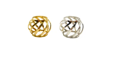 Gold-Plated / Silver-Plated Cage Rings Size 5 - Image 1 of 3