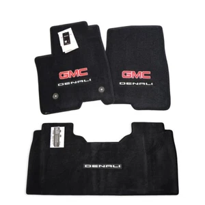 2021-2025 GMC Sierra Denali Floor Mats GMC Denali Logos Carpeted Storage Premium - Picture 1 of 7