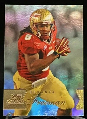 2014 Flair Showcase Row 1 #140 Rookie Devonta Freeman Florida Seminoles - Image 1 of 2