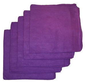 Halstücher dunkellila 5er Pack Baumwolle einfarbig Tuch uni Accessoire - Bild 1 von 1
