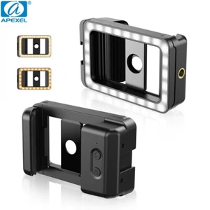 APEXEL 17/37mm Objetivo Roscado Adaptador Teléfono con Luz de Relleno LED para TikTok Video - Imagen 1 de 8