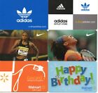 United States Of America Gift Cards - Adidas & Walmart-all Different