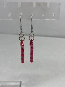 Christmas/Holiday Candy canes hypoallergenic dangle earrings - Picture 1 of 11