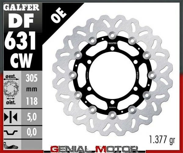 Discos de freno delanteros Galfer WAVE FLOAT Full 305x5 mm BMW R 100 S, T, RS, TR 1978 Foto 1 de 1