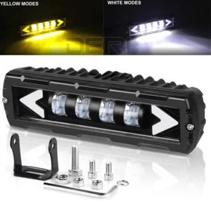 Barra de luces de trabajo LED de 6 pulgadas blanco amarillo conducción punto antiniebla todoterreno DRL camión ATV SUV - Imagen 1 de 13