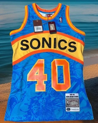 MITCHELL & NESS x HEBRU BRAND STUDIOS S SEATTLE SUPERSONICS $250 KEMP AUTHENTIC - Image 1 of 4