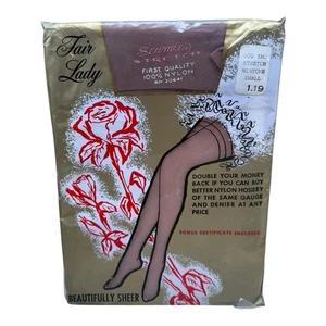 Vintage Fair Lady Seamless Nylon 400 SMS Stockings Mistone Stretch S - Picture 1 of 2