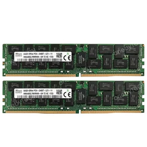 128GB 2X64GB DDR4-2400T PC4-19200 LRDIMM ECC Pamięć serwera do Supermicro X11DGQ - Zdjęcie 1 z 5