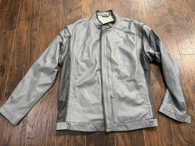 Винтажная мужская кожаная куртка в стиле BMW - Изображение 1 из 4