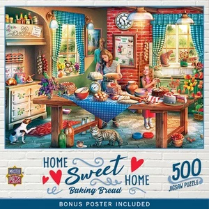 MasterPieces - Home Sweet Home - Baking Bread 500 Piece Jigsaw Puzzle - Picture 1 of 6
