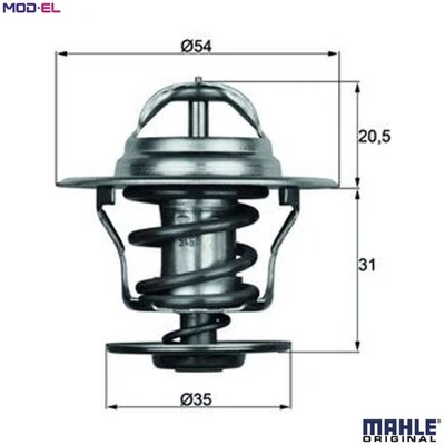 THERMOSTAT COOLANT TX 15 84D FOR AAK/ACM/AAU/HZ 1.0L 1W 1.4L MH/MN/NU/NZ 1.3L - Image 1 of 4