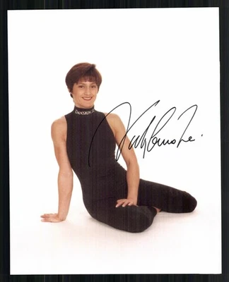 Nadia Comaneci Olympiasiegerin Turnen Autogrammkarte Druck Signiert+ G 48573 - Bild 1 von 2