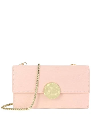 Tiffany & Fred Paris Croc-Embossed Leather Shoulder Bag Women's Pink - Image 1 of 3