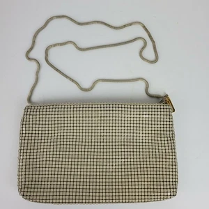 Borsa a mano vintage Hong Kong donna tracolla catena metallo marrone hippie go go - Foto 1 di 6