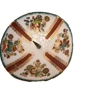 Arta Austria ¿Esmalte sobre cobre? Candelabro con PAREJA Y FLORES 2 1/4" - Imagen 1 de 13