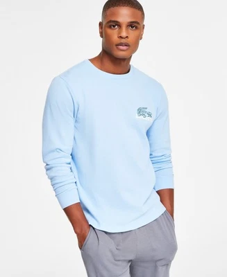 Camisa para dormir Lacoste para hombre grande de cocodrilo térmica gofre azul claro XL Foto 1 de 4