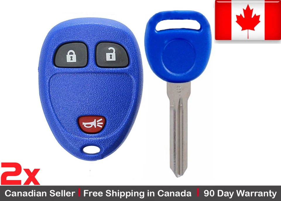2 Llaveros remotos de entrada sin llave de repuesto azules para Cadillac Chevrolet GMC Buick Foto 1 de 1