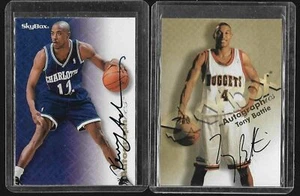 1996 Kenny Anderson 1998 Tony Battie Skybox Autographics Signed Cards - Picture 1 of 2