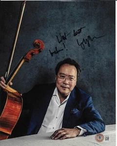 YO-YO MA signiert handsigniert 8x10 Foto Beckett BAS COA Cellist - Bild 1 von 1