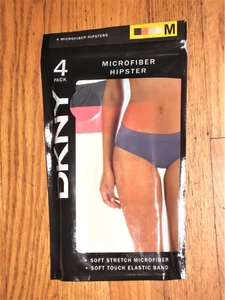 NWT Women's DKNY 4 Pack Microfiber Hipsters Assorted Sizes & Colors - Picture 1 of 7