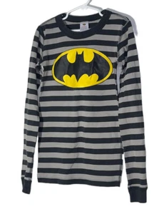 Hanna Andersson Batman Pajama Top Long Sleeve Size 140 or 10 Black Gray Batman - Picture 1 of 6