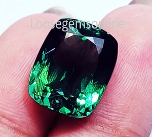 Natural Green Amethyst 10 Ct Cushion Shape Loose Gemstone Single Certified L10 - Picture 1 of 6