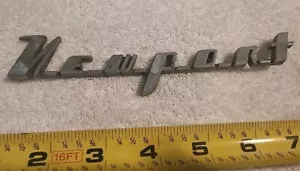 1956 CHRYSLER NEWPORT 250 "NEWPORT" NAMEPLATE EMBLEM #1691774, ORIGINAL - Picture 1 of 5