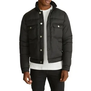 Hudson Jeans Twill Trapuntato Corto Puffer Giacca Cappotto - Foto 1 di 14