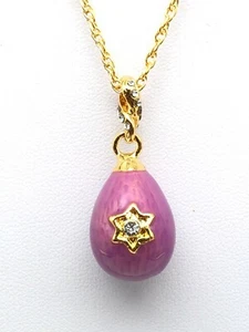 noire à pendentif oeuf avec cristaux par Keren Kopal - Picture 1 of 7