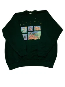 Sudadera Unisex Vintage Fruit Of The Loom Verde Talla XL Cuello Redondo Hecha en EE. UU. - Imagen 1 de 7