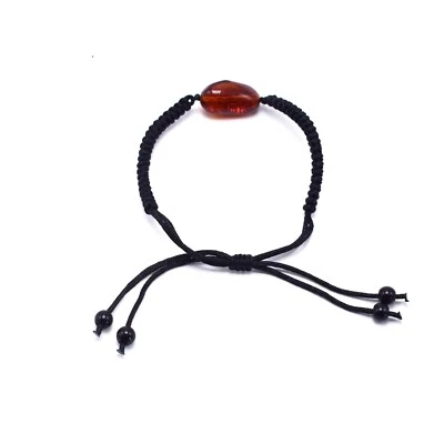 Pulsera ajustable ámbar báltico pulsera anudada de moda minimalista para mujer Foto 1 de 4