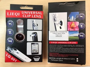 Universal Clip 3 in 1 Fisheye + Macro + Wide Angle Lens for Phone and Tablets  - Picture 1 of 1