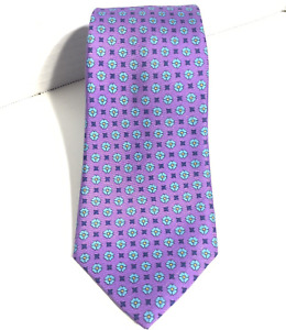 Burma  Bibas Necktie Purple, Lavender, Blue Hand Made in Italy 61L
