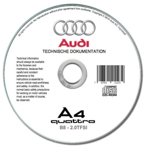 Audi A4 Quattro (2012-2015) manuale officina su cd - Foto 1 di 4