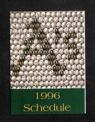 Oakland Athletics--1996 Pocket Schedule--Southwest Air - Image 1 of 2