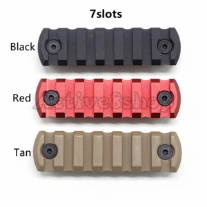 Black/Tan/Red Aluminum 5 7 9 11 13 Slots Picatinny key mod Rail Section - Picture 1 of 17