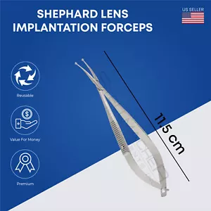 Shepard Lens Implantation Forceps, overall length 11.5 cm - Picture 1 of 2