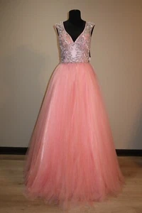 COYA CL1438 PROM PARTY PAGEANT FORMAL DRESS XS EXTRA SMALL PINK NEW WITH TAGS - Picture 1 of 12