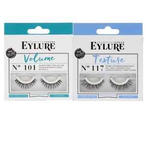 Eylure Volume No 101 and Texture 117 False Lashes Pre Glued Strip Fake Eyelashes - Picture 1 of 7