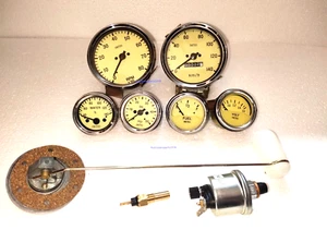 Smiths 52mmTemp Oil Volt Fuel Speedo0-140 KMH Tacho 100 mm With 3 sender Units - Picture 1 of 3