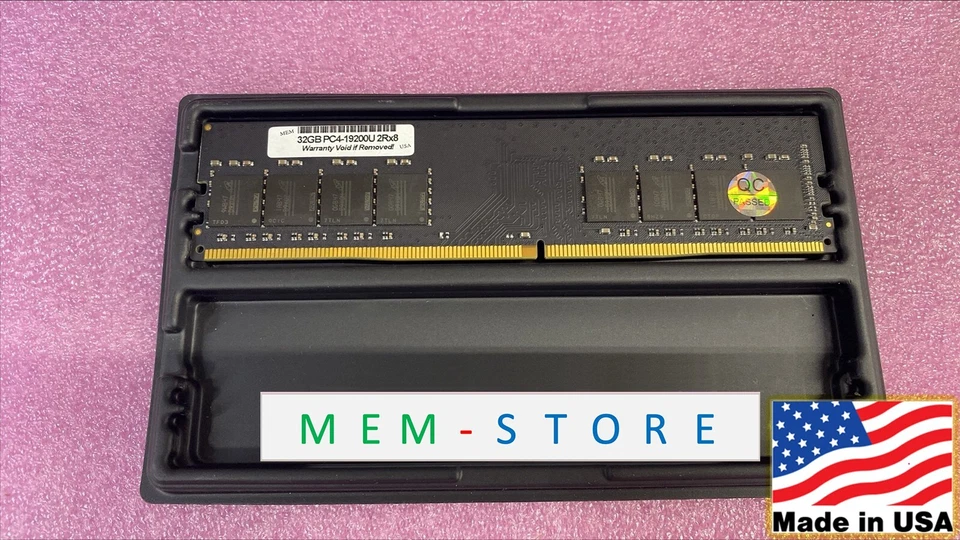 32GB UDIMM DDR4 2400 MHz PC4-19200 Non-ECC 288-pin Desktop RAM Memory Upgrade - Image 1 of 1