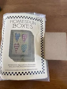 Homespun Boxes counted cross stitch kit Banar Designs sealed - Picture 1 of 2