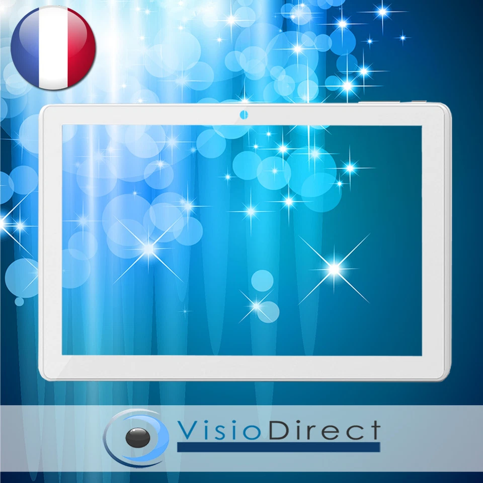 VISIODIRECT Vitre Ecran tactile pour Archos 101D Neon 10.1" blanc