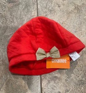 NWT Gymboree girls orange beanie hat gold bow size medium fall winter - Picture 1 of 1