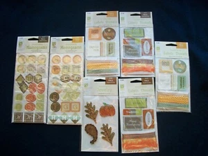 LOT OF 7 PW The Paper Wardrobe Scapbooking Labels, Threads & Jewelry Fall New - Picture 1 of 4