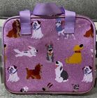 Disney Store Disney Dogs Pink Purple Insulated Lunch Box Bag Glitter Cooler