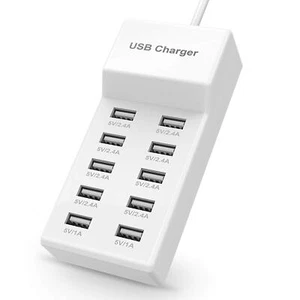 USB Charger Station Block with Rapid Charging Auto Detect Technology Safety G... - Picture 1 of 7