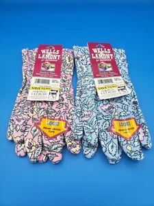 Wells Lamont For Women Garden Gloves 2 Pair NWT One Size Fits All Blue Pink - Picture 1 of 2
