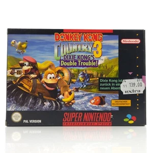 Super Nintendo Spiel : Donkey Kong Country 3 - SNES DKC 3 OVP PAL NNOE - Bild 1 von 17
