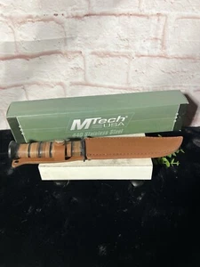 Mtech - MT 122 - Fix Blade Knife - 440 Stainless Steel - New W/ Box & Sheath - Picture 1 of 18